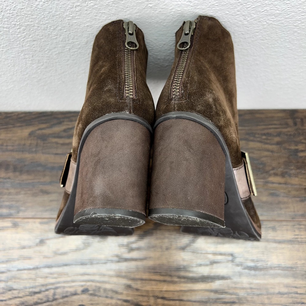 Korks Kork Ease Womens Boots Size 6 Denoon Brown Suede Buckle Back Zip Booties - Picture 12 of 12